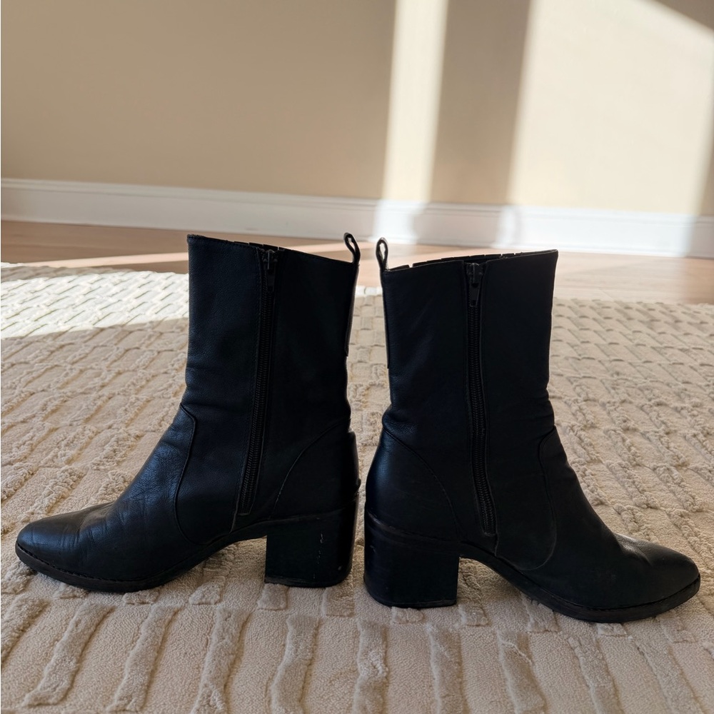 Jeffrey Campbell Black Leather Ankle Boots - SZ 7